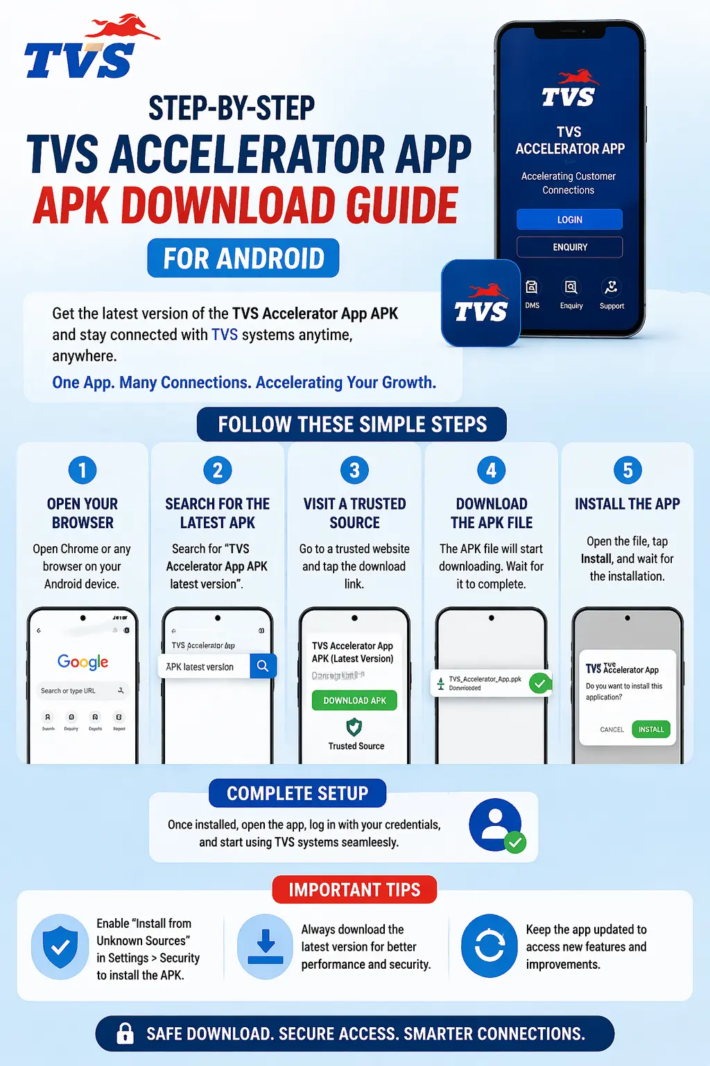 TVS Accelerator app Android download and install guide